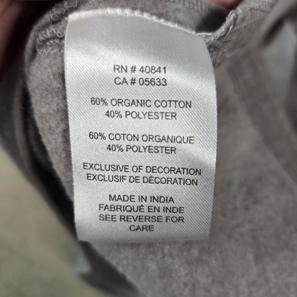 Old Ranch Mens Large Conall 1/4 Zip Pullover Alloy Gray Long Sleeve Organic NEW - Picture 9 of 9